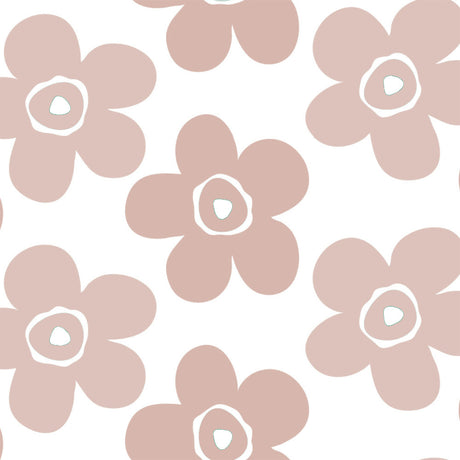 Big Flower Rosenwood - Lola voksdug, store blomster i beige