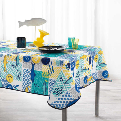 Blue Lagoon White, dug med anti-plet, 150 x 240 cm