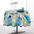 Blue Lagoon White Ø 180 cm, rund dug med anti-plet