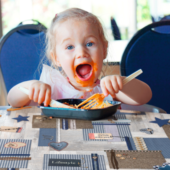 Dug på bordet på børnehave, vuggestuer osv.