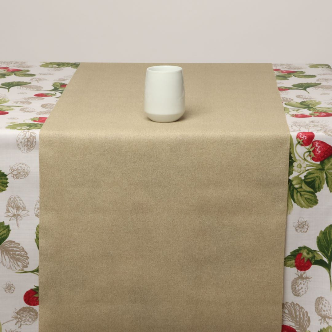 Bordløber, Dali Sand - ensfarvet akrylbordløber 40 cm i bred