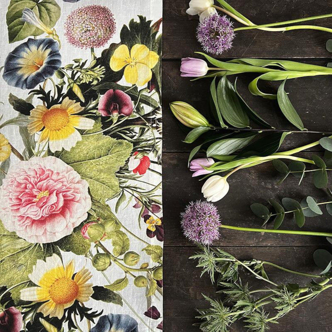 Bordløber i hør Flower Garden – Jim Lyngvild, miljø