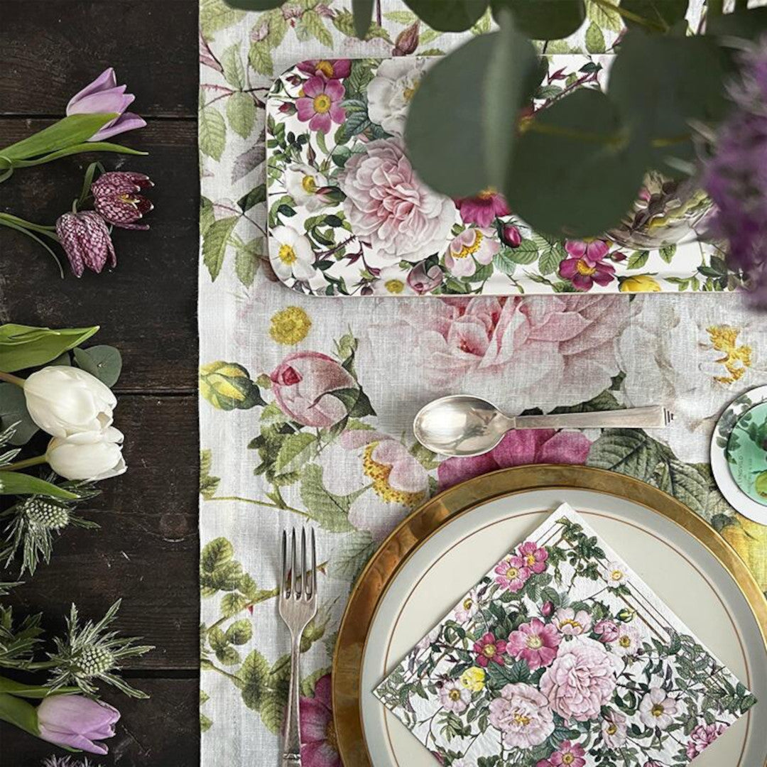 Bordløber i hør Rose Flower Garden – Jim Lyngvild, miljø 1