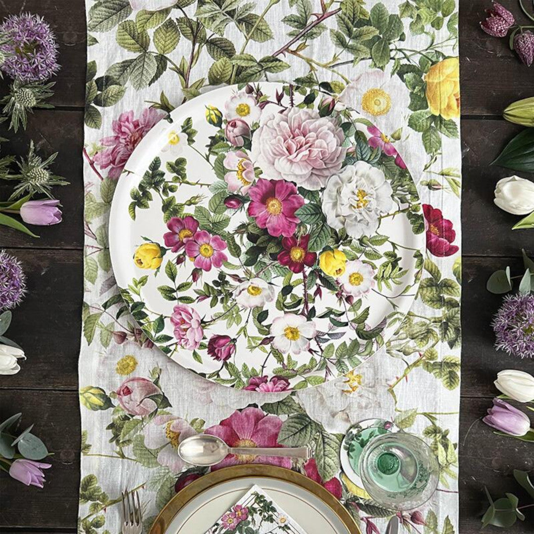 Bordløber i hør Rose Flower Garden – Jim Lyngvild, miljø 3