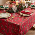 Christmas Greenery Rød – Juledug med antiplet 150 x 300 cm