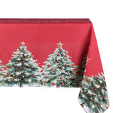 Christmas Trees Rød – Juledug med antiplet 150 x 300 cm, modelbillede