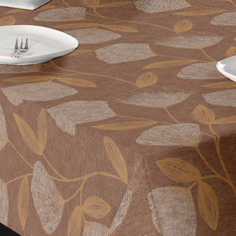 Claira Gold - Voksdug med blomstertegninger