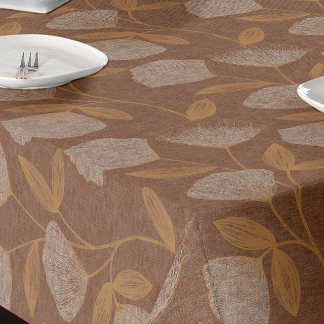 Claira Gold - Voksdug med blomstertegninger