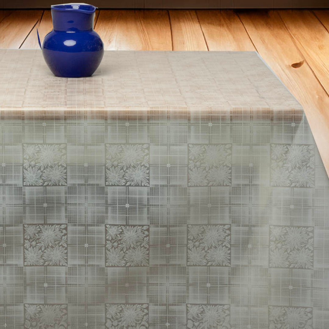 Clarity Square – Gennemsigtig voksdug med klassisk mønster