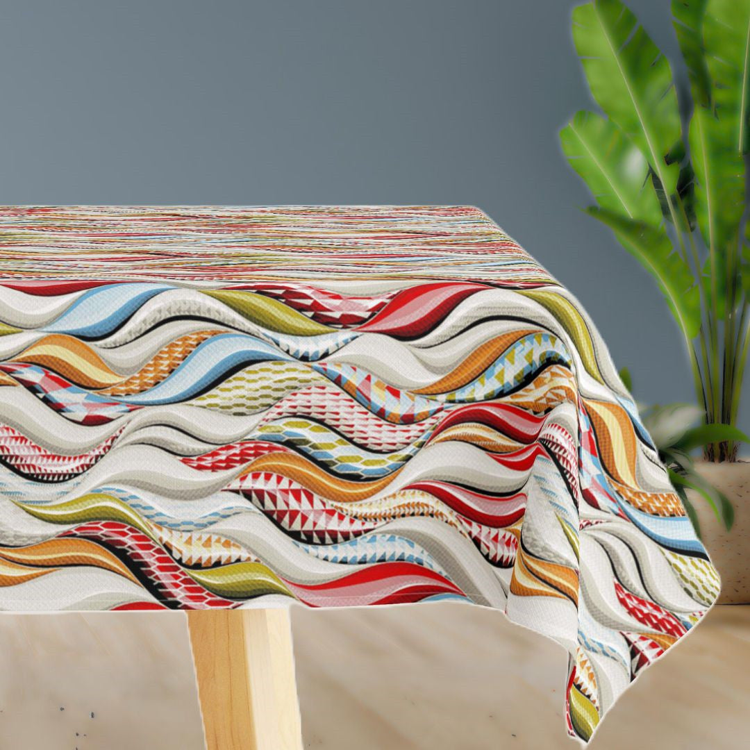 Colorfull Waves - Akryldug med farverigt bølgemønster