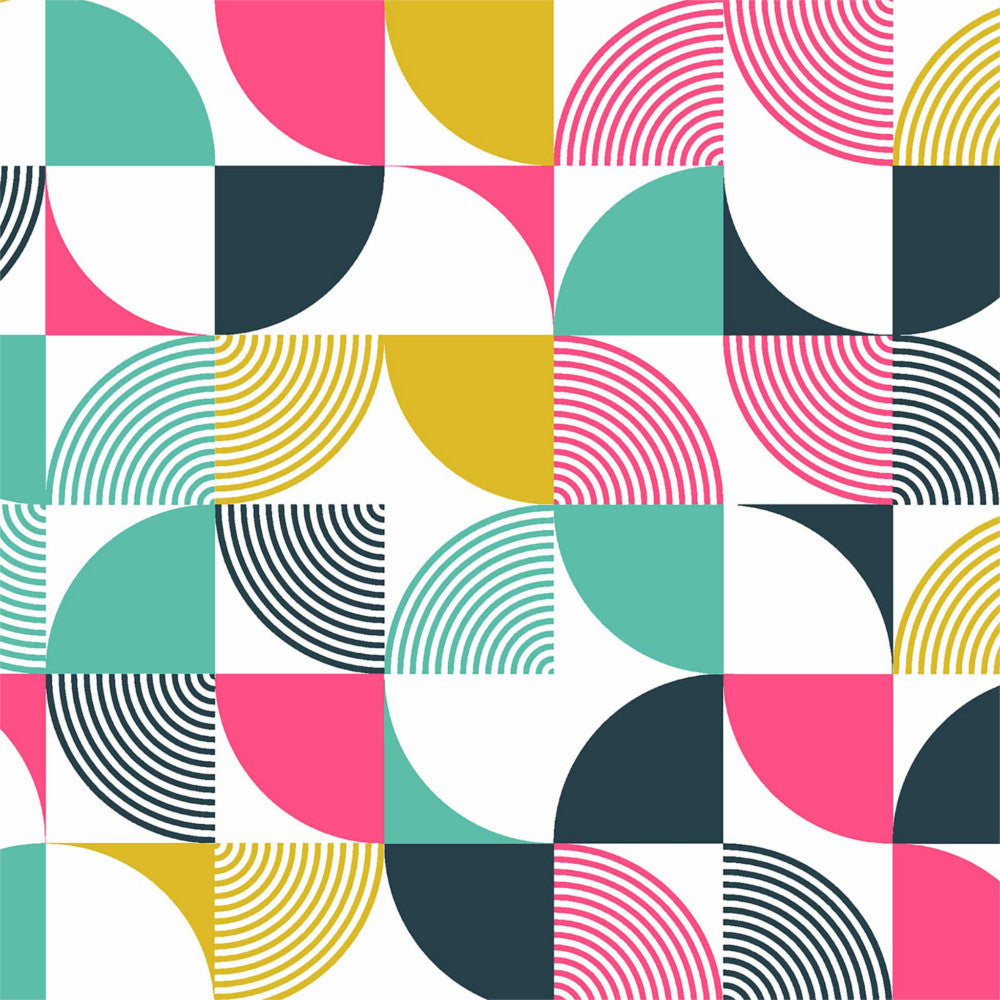 Colormix Retro - Voksdug med flot retro-mønster i friske farver