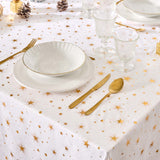 Comète Hvid/Guld – Juledug med antiplet 140 x 240 cm, nærbillede