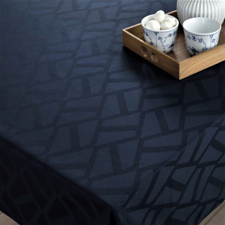 Compliments Ice Damaskdug, blå - 160 x 370 cm