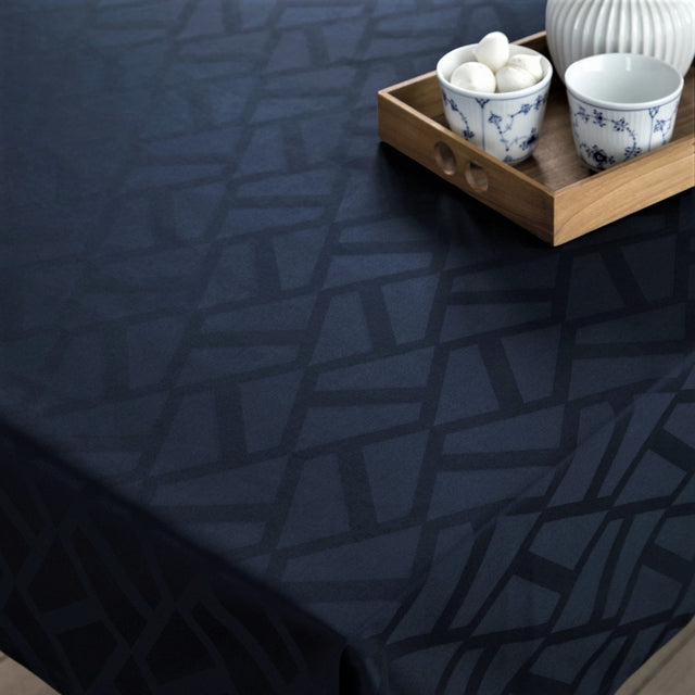 Compliments Ice Damaskdug, blå - 160 x 370 cm