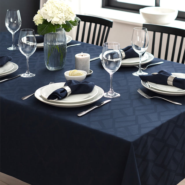 Compliments Ice Damaskdug, blå - 160 x 220 cm, miljø