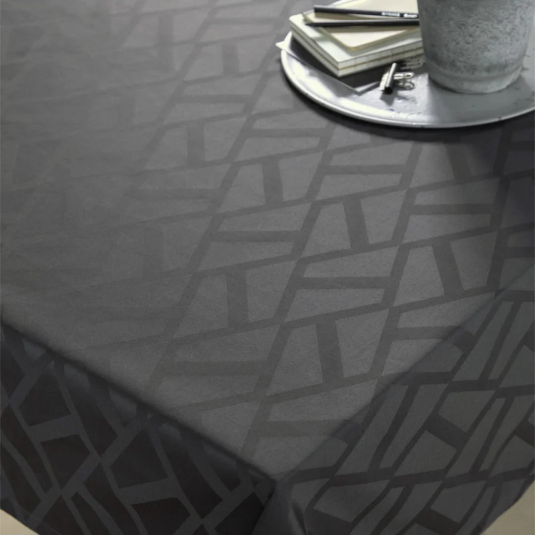 Compliments Ice Damaskdug, grå/antracit - 160 x 370 cm