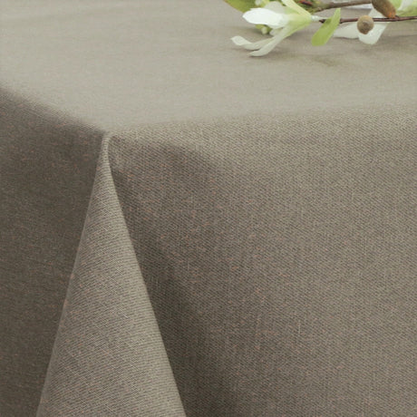Ensfarvet akryldug lys taupe - Dali 140 cm bred