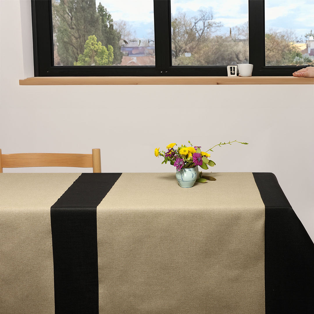 Bordløber, Dali Sand - Ensfarvet Akrylbordløber 40 cm bred