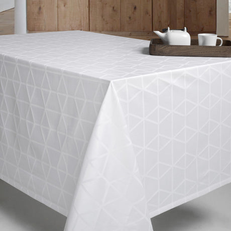 Engholm Pelikan Rund Damask dug - hvid Ø 160cm