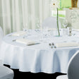 Gastro Ø 220 cm, rund dug 100 % polyester hvid