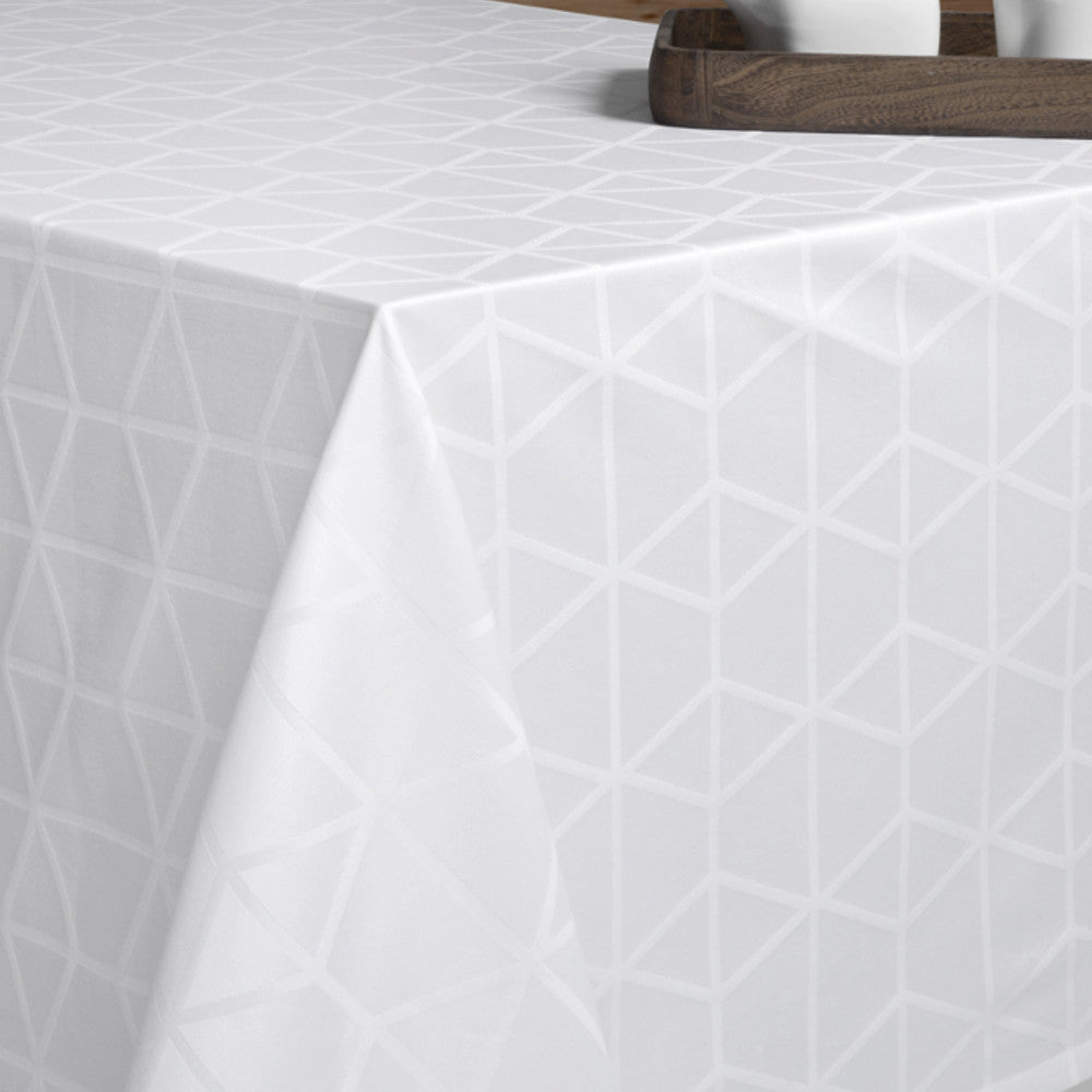 Engholm Pelikan Rund Damask dug - hvid Ø 160cm