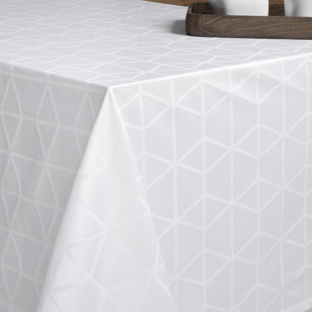 Engholm Pelikan Rund Damask dug - hvid Ø 160cm