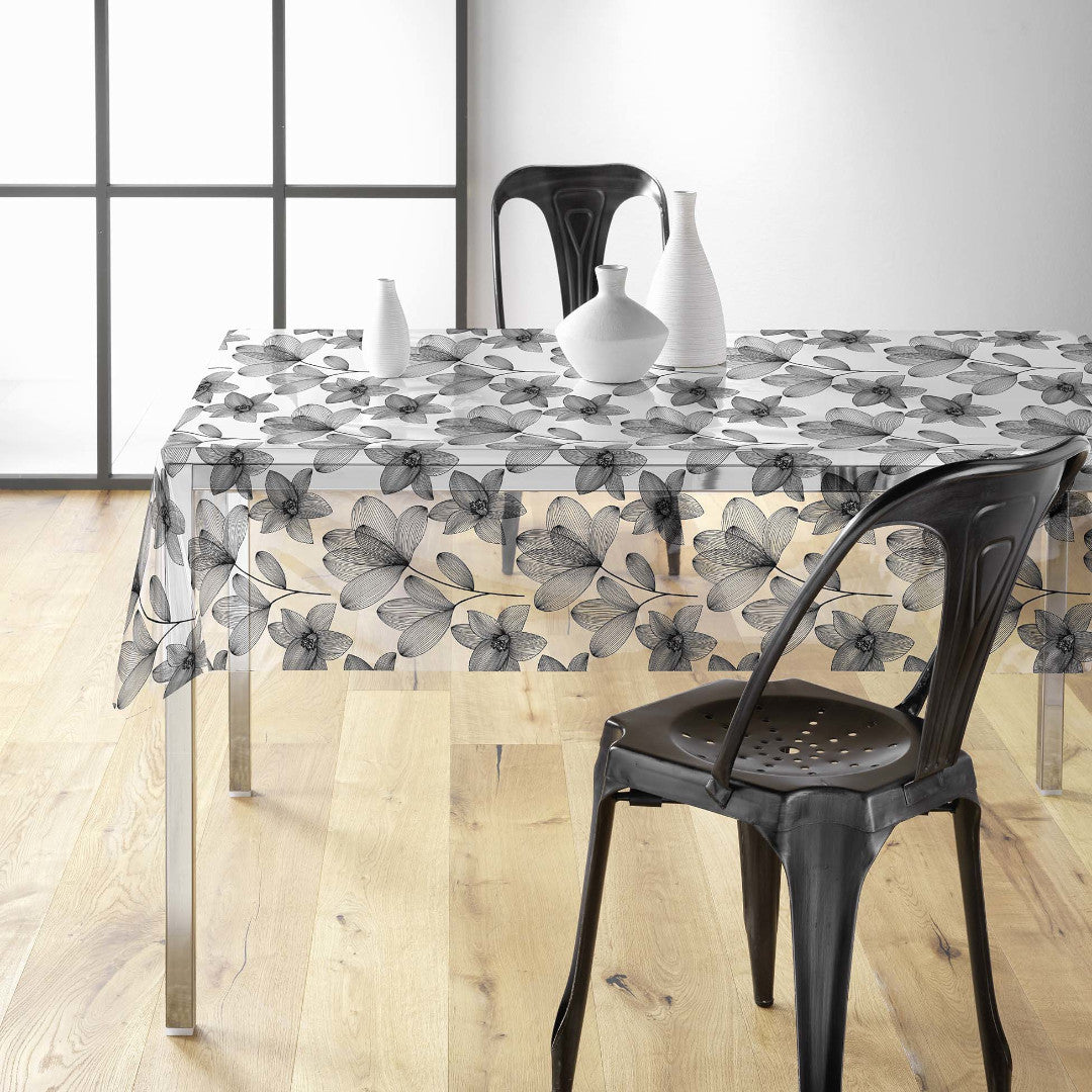 Danela Black - Gennemsigtig voksdug, stregblomster og glittereffekt, miljø