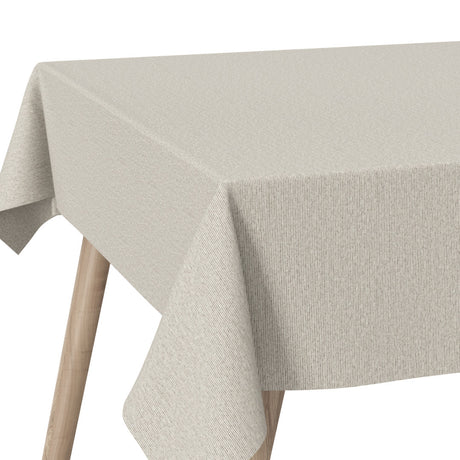 Den Nålestribede Grå/beige - Hjørnebillede af akryldug i hør