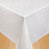 LÆNGDE: 2,0 m - Diamond Damask Flowers Hvid - Voksdug med blomster