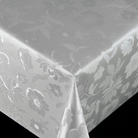 Diamond, Sølv/grå, damask præget voksdug, 140 cm bred