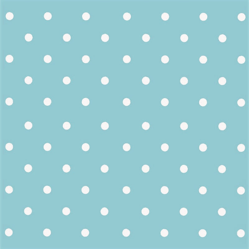 Dots Vintage Blue, voksdug med prikker