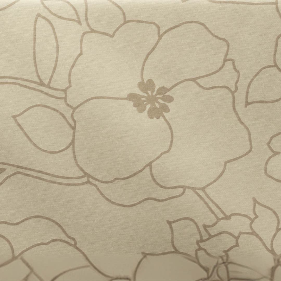 Elegant Blomst – Voksdug i beige, nærbillede