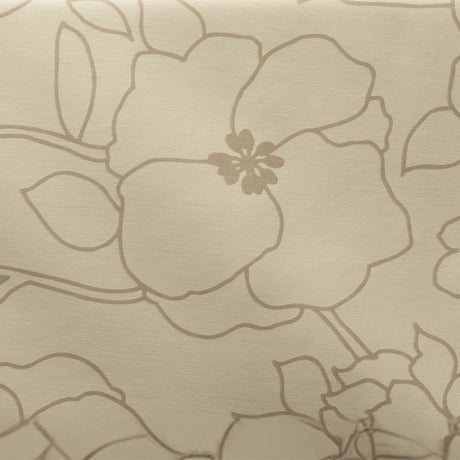 Elegant Blomst – Voksdug i beige, nærbillede