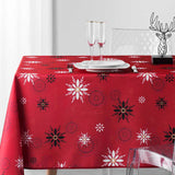 Enchante Red - Juledug med anti-plet, 150 x 300 cm