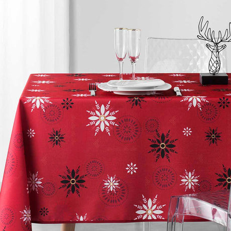 Enchante Red - Juledug med anti-plet, 150 x 300 cm