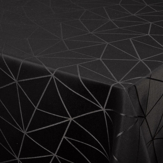 Engholm Tilde Damaskdug, Sort - 160 x 420 cm