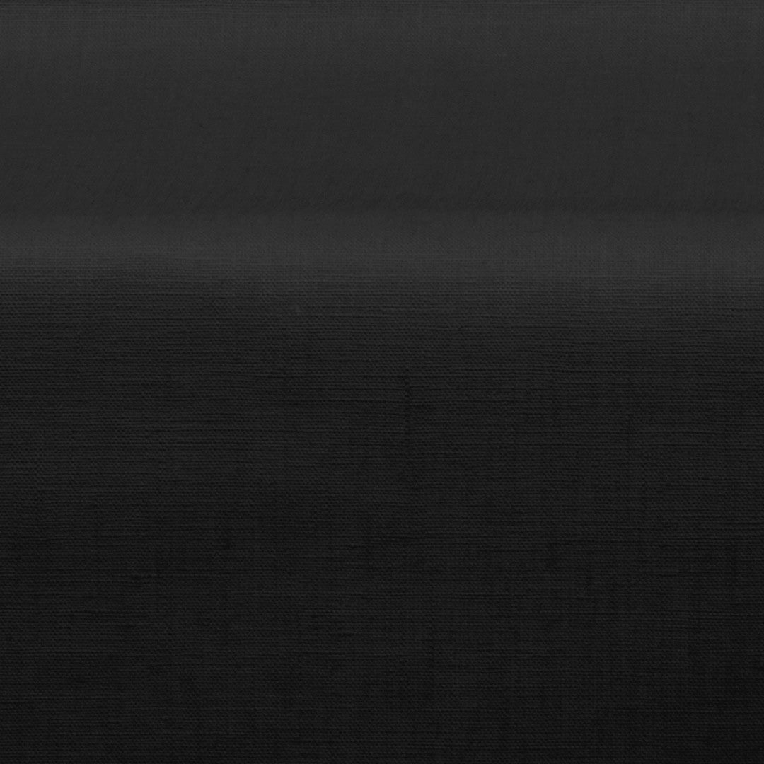 Ensfarvet akryldug i 100% hør - 140 cm bred - Sort