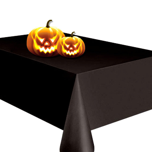 Uni Color - Ensfarvet halvblank voksdug, 140 cm bred - Sort