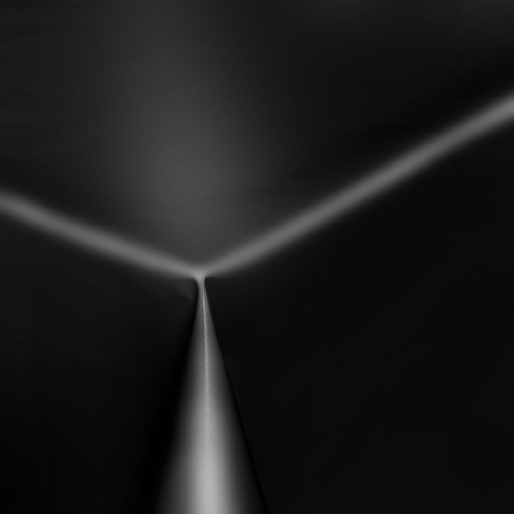 LÆNGDE: 2,8 m - Uni Color - Ensfarvet halvblank voksdug, 140 cm bred - Sort