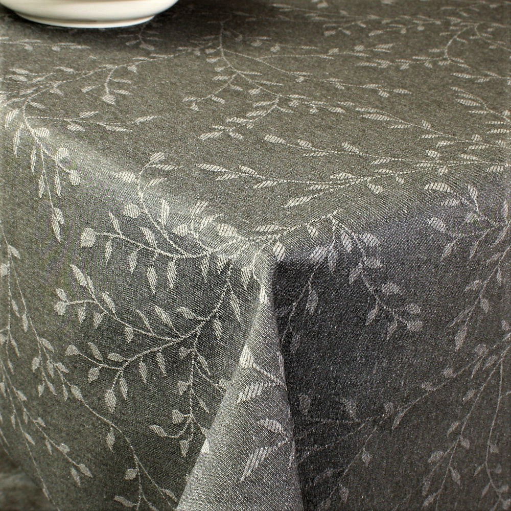 LÆNGDE: 3,4 meter - Finax Mørkegrå - Arkyldug med grene og blade 140 cm bred