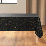 Firmament Metallic Print Sort/guld - Sort nytårs/juledug med guldprint, 140 x 240 cm, hjørne