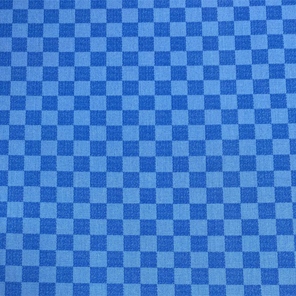 LÆNGDE: 2,0 meter - Flair Karo Blue - Ternet akryldug i blå 160 cm bred