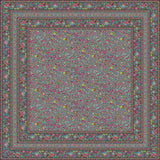 Fleurs Des Champs Antracit - Rektangulær provencedug 160 x 300 cm, motiv