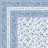Fleurs Des Champs Blå/hvid - Rektangulær provencedug 160 x 250 cm, hjørne