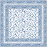 Fleurs Des Champs Blå/hvid - Rektangulær provencedug 160 x 250 cm, motiv