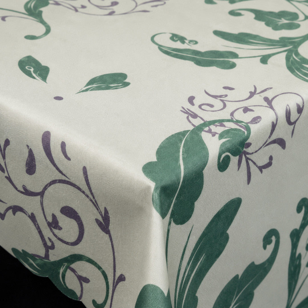 Friedola Floralia borddug 130 x 160 cm – Creme/Grøn/Lilla