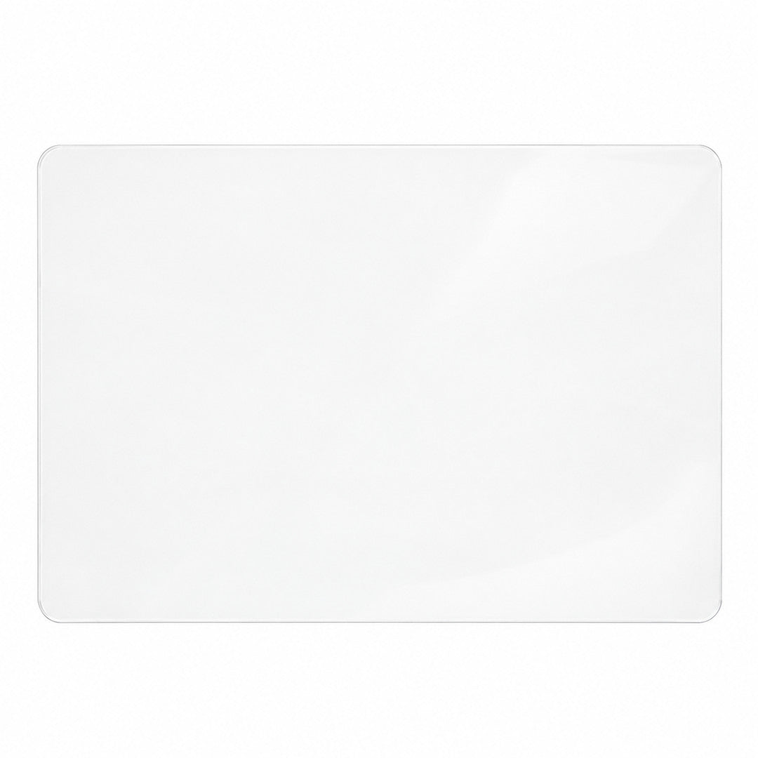 Gennemsigtig dækkeserviet i 2,0 mm klar plast – rektangulær 30 x 43 cm