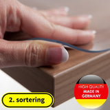 Klar plast 2,0 mm / 1,0 m x 1,0 m  gennemsigtig café folie transparent voksdug - 2. sortering