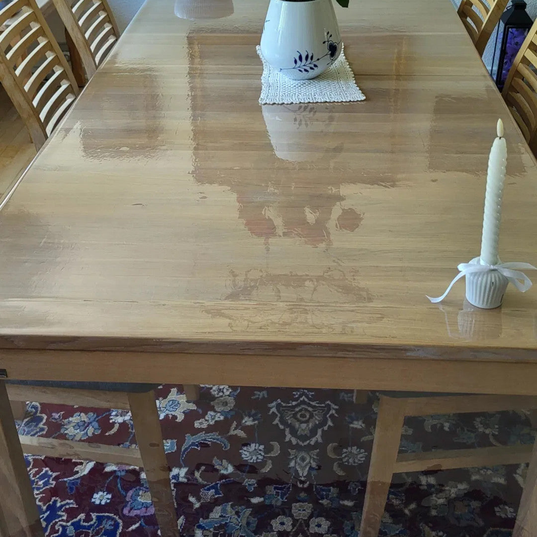 Gennemsigtig voksdug klar plast - 0,3 mm/140 cm bred