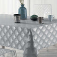 Goldy Metallic Print - Grey/Silver - Dug med anti-plet - 150 x 300 cm, nærbillede